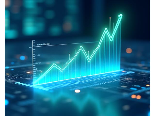 Interactive graph showing predictive trends over time, illustrating business foresight